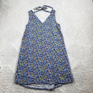 Gap Floral Mini Dress Women's XS Blue Yellow Ditsy Cottagecore Festival Retro